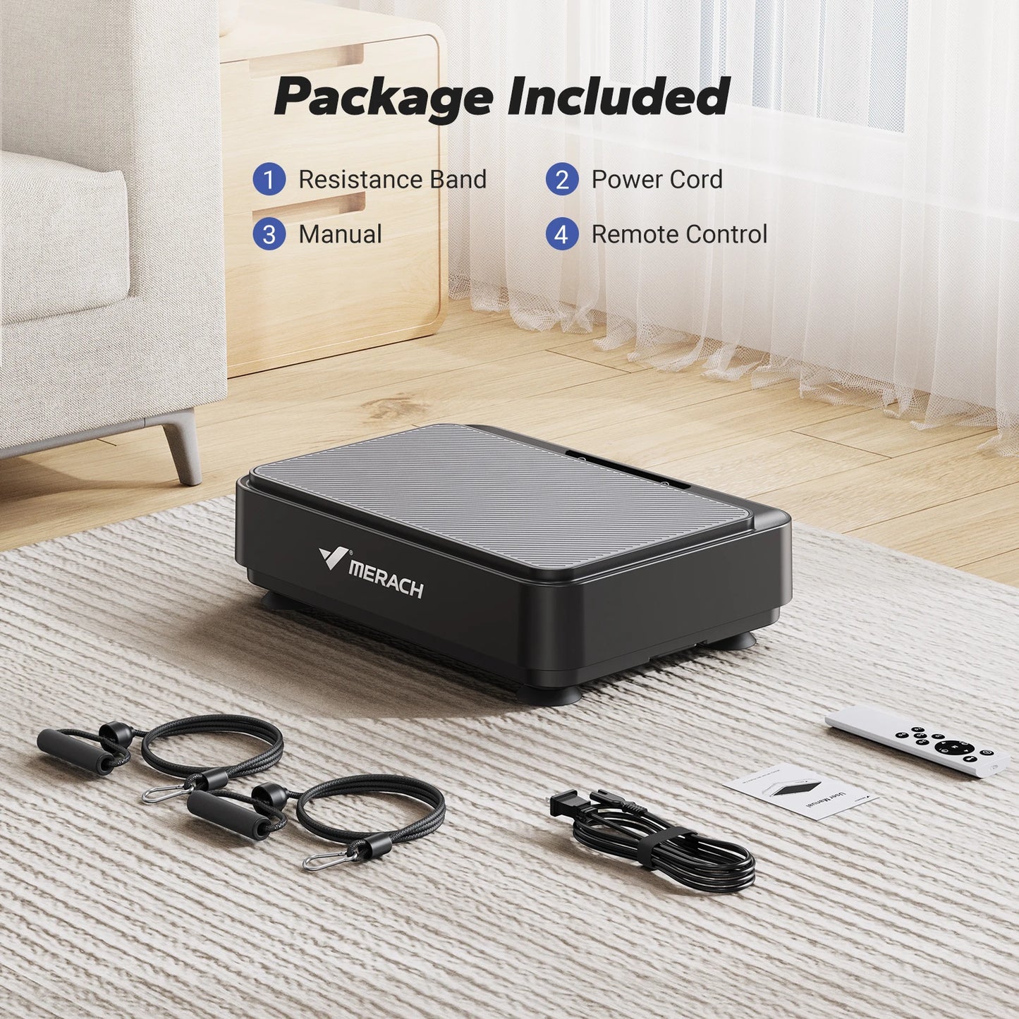 MERACH Vibration Plate Exercise Machine for Adults Fat Burning Weight Loss Muscle Toning Yoga Home Gym Equipment Office Dorm Room