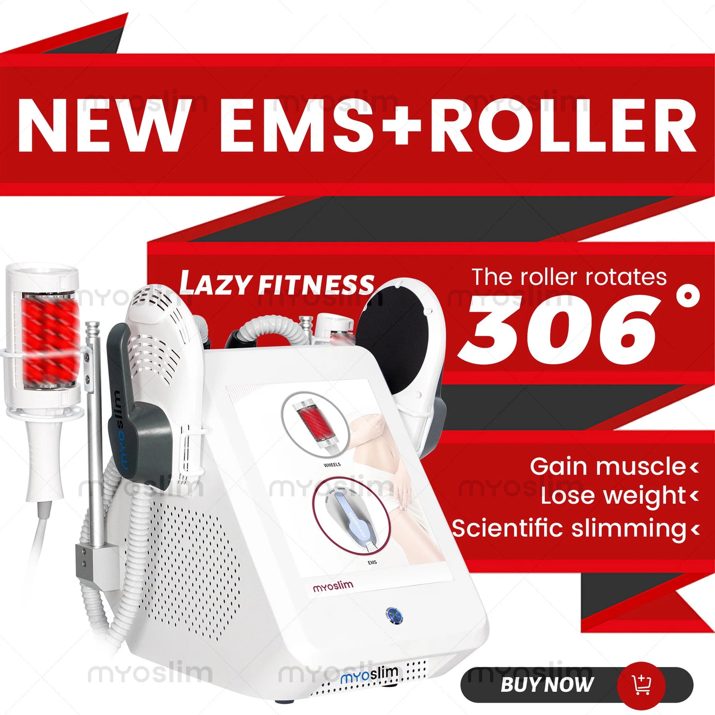 EMS+Roller 2 in 1 Body Sculpting Machine Professional Muscle Building Fat Burning Device For Salon Home Use