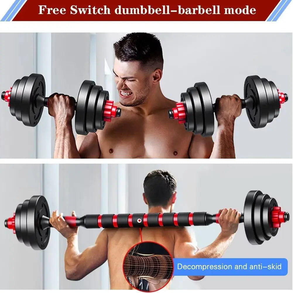 Adjustable Dumbbell And Barbell Strength Training Home Gym Set