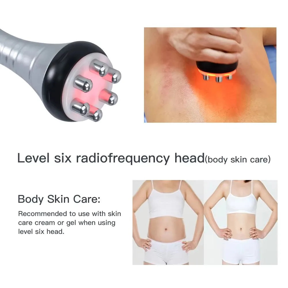 9 in 1 80K Cavitation Ultrasonic Body Slimming Machine Multi-Polar Skin Tightening Tool Facial Lift Machine