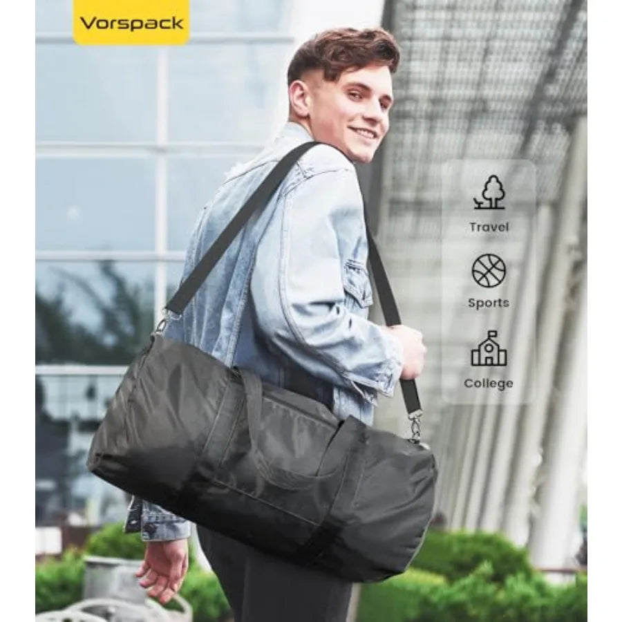 Foldable Duffel Bag For Travel And Gym With Inner Pocket