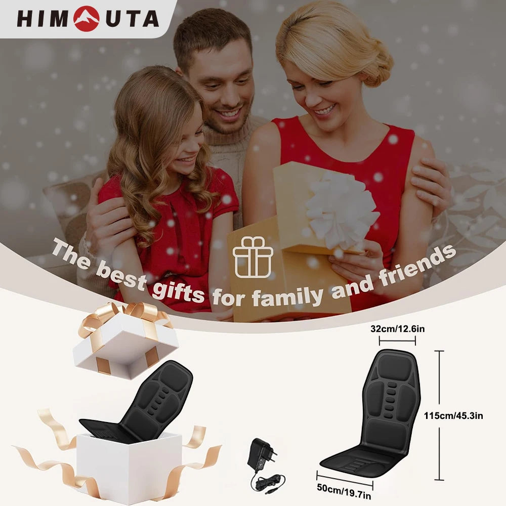 HIMOUTA Electric Back Massager Full Body Chair Cushion Heated