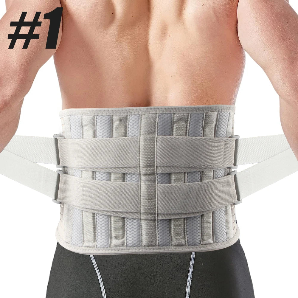 Lumbar Back Brace With 6 Stays Anti Skid Orthopedic Support