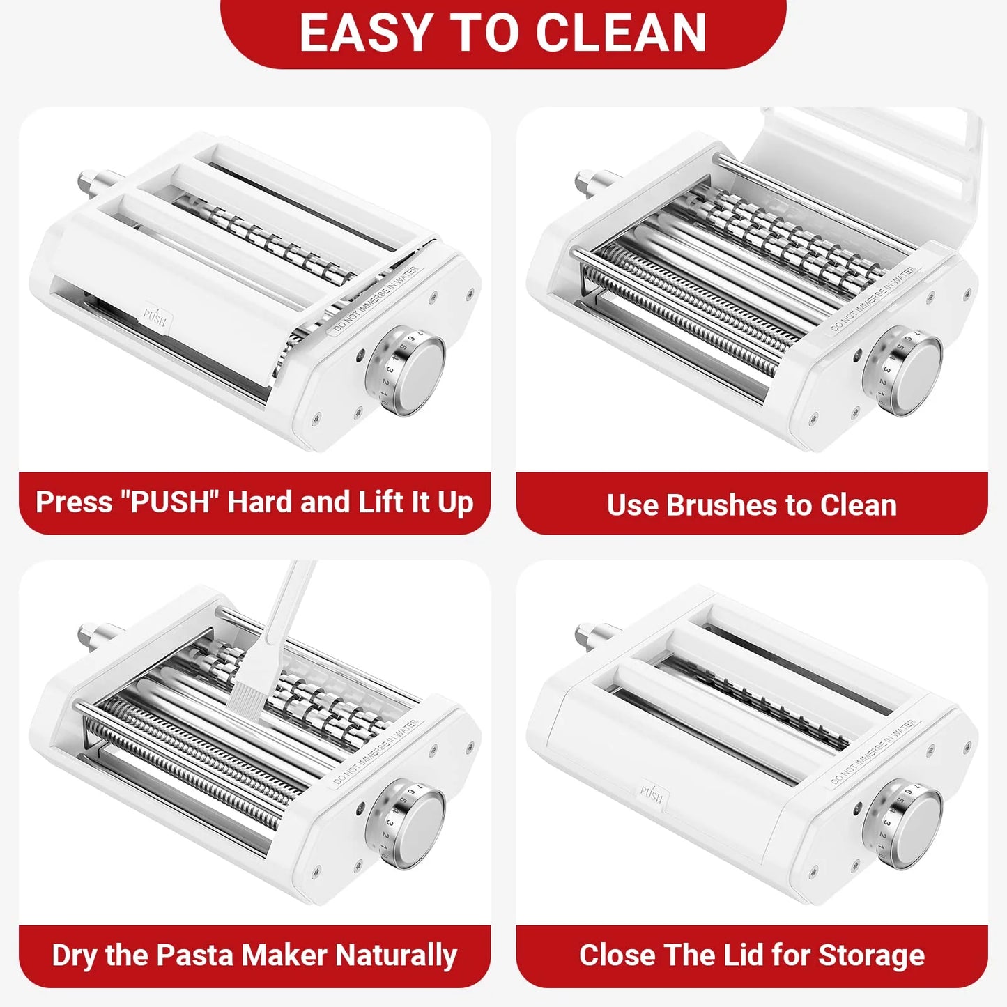 3 in 1 Pasta Maker Machine for KitchenAid with Spaghetti Cutter Pasta Roller Fettuccine Cutter Kitchen Pasta Making Tool