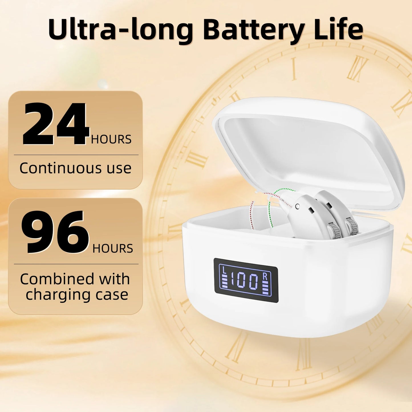 K&FCOPTEE Rechargeable Behind-The-Ear Hearing Aids For Adults