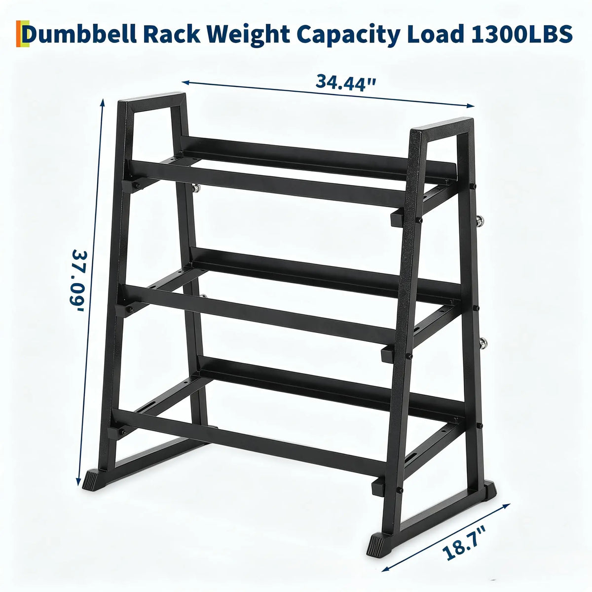 HiMISS Reinforced Trapezoidal Dumbbell Rack Home Gym Storage