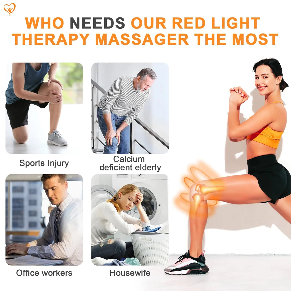 Electric Heated Knee Massager 210 Pieces Infrared Light Therapy Intelligent Vibration Heating Pad for Knee Pain Relief Joint Muscle Injury Recovery Portable Leg Care Brace Personal Health Relaxation Massager Device