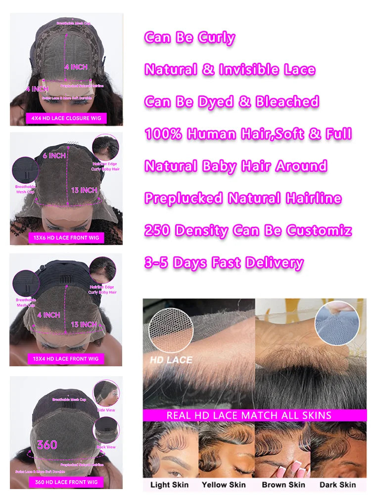 BEKAS Deep Wave Brazilian Frontal Wig 98 Percent Human Hair