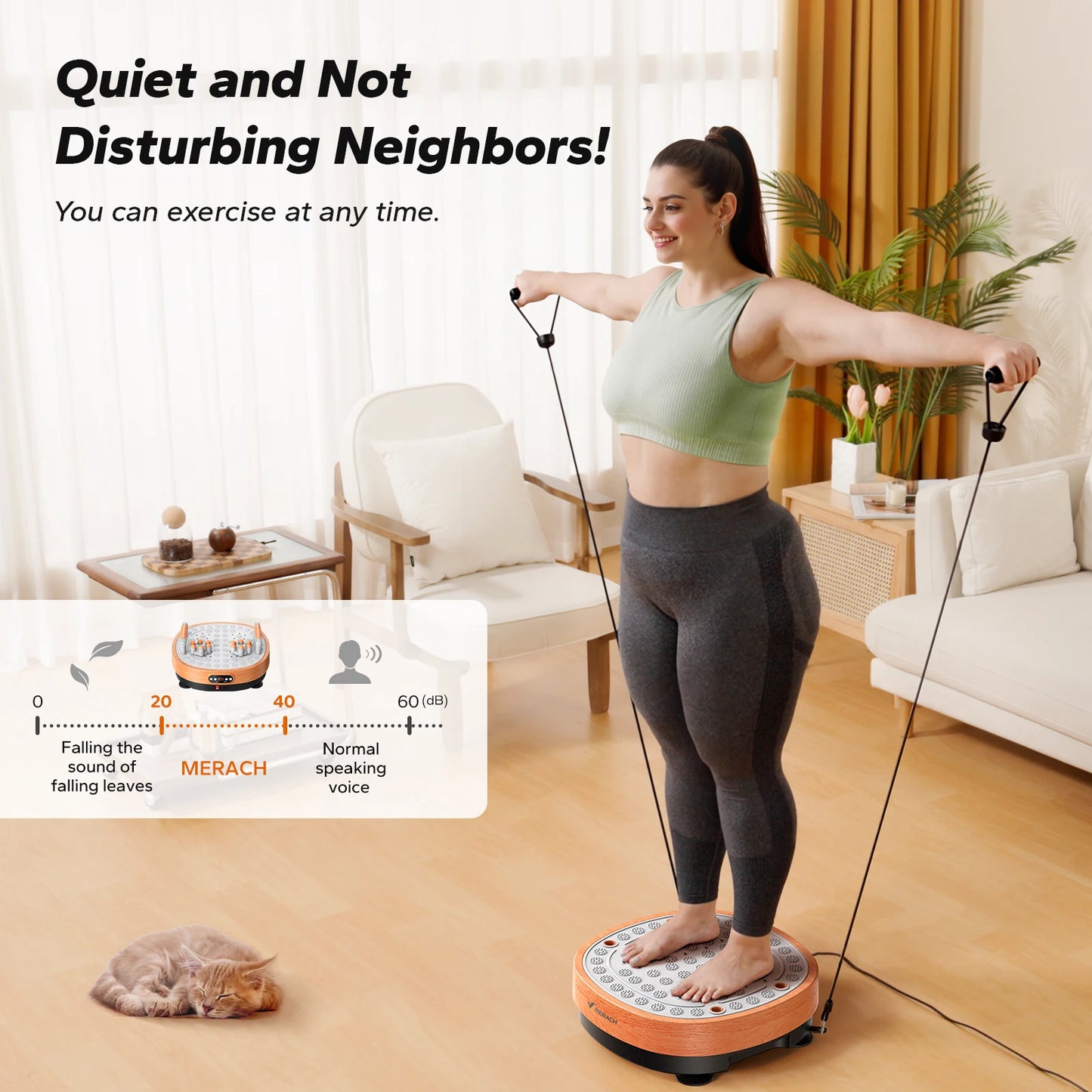 MERACH Vibration Plate Exercise Machine For Full Body Wellness