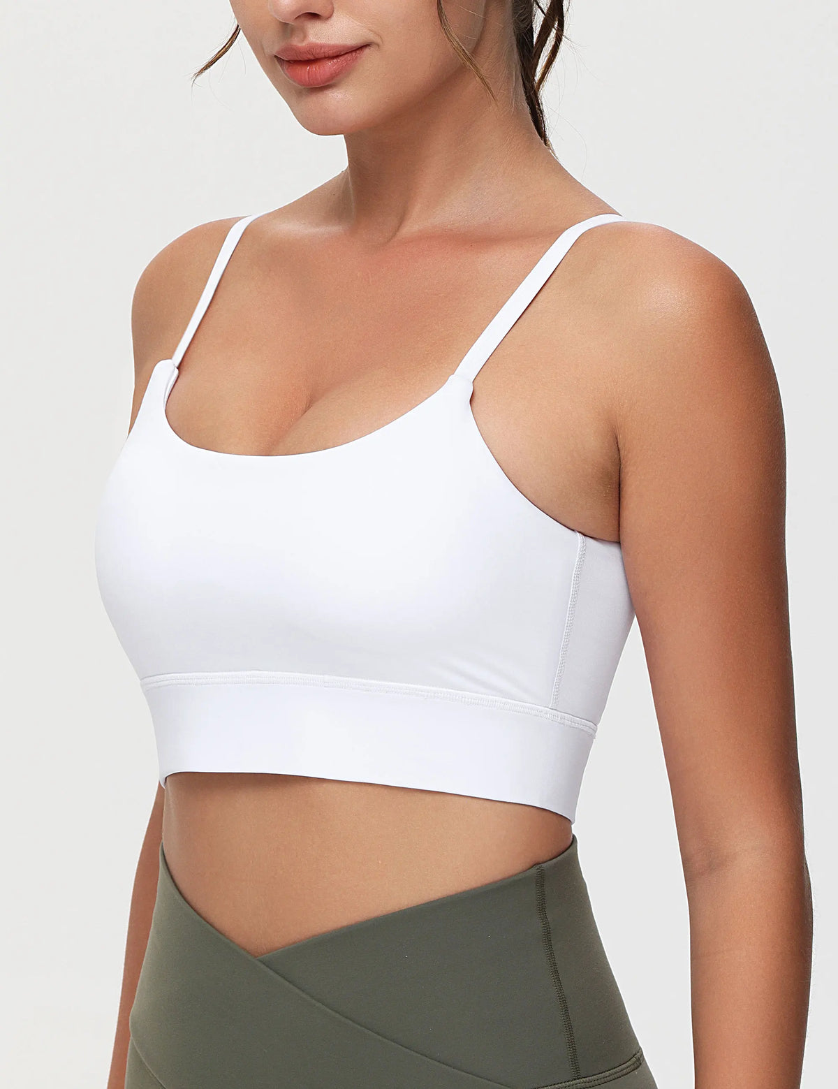 The Gym People Women's Adjustable Longline Wireless Sports Bra Yoga