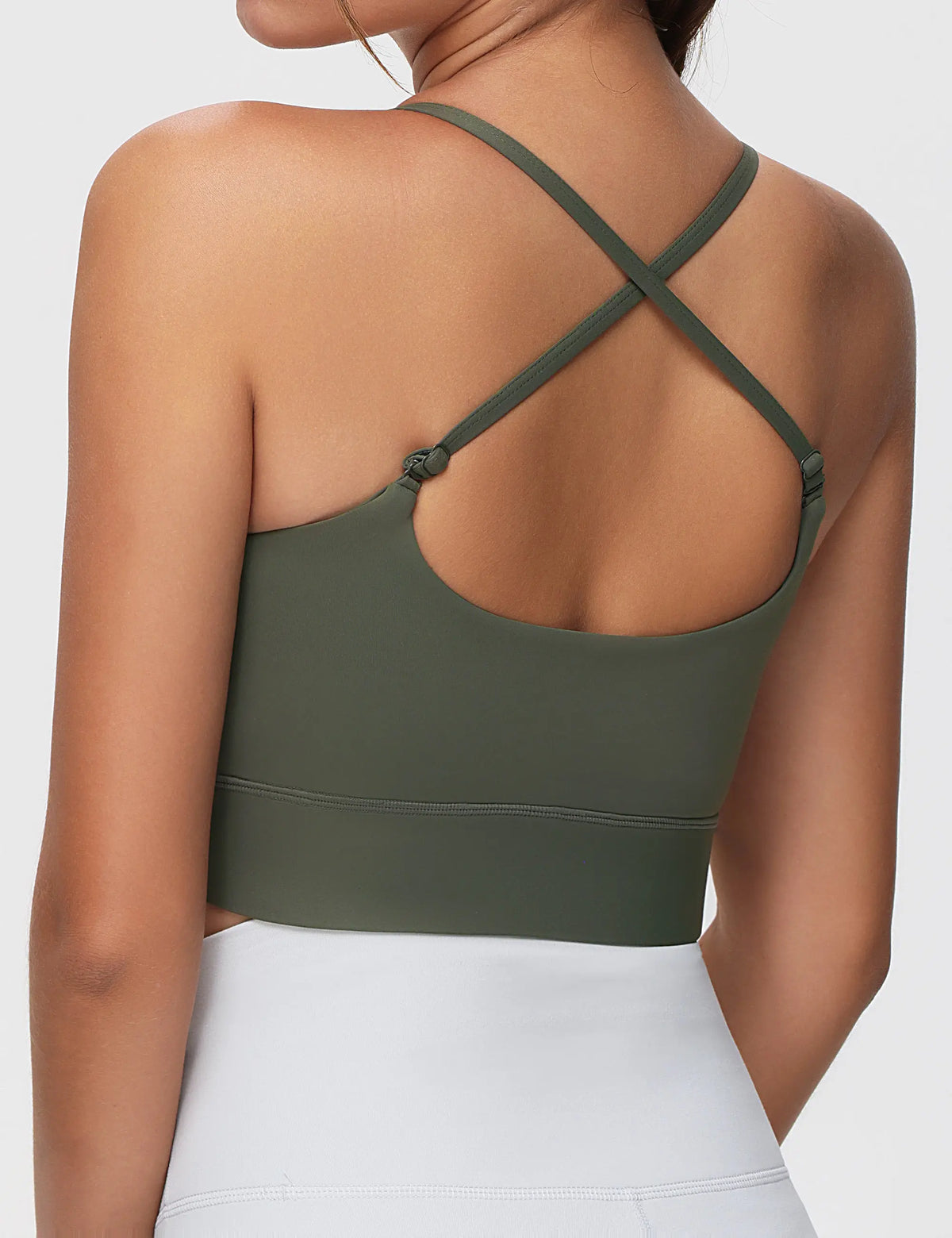 The Gym People Women's Adjustable Longline Wireless Sports Bra Yoga