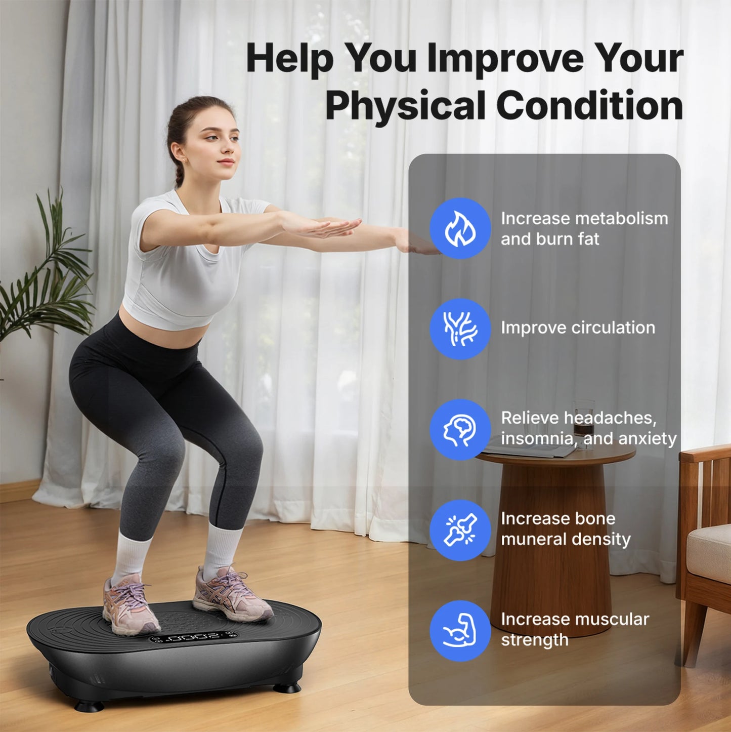 MERACH Vibration Plate V33 Pro With Bluetooth Speaker Touchscreen