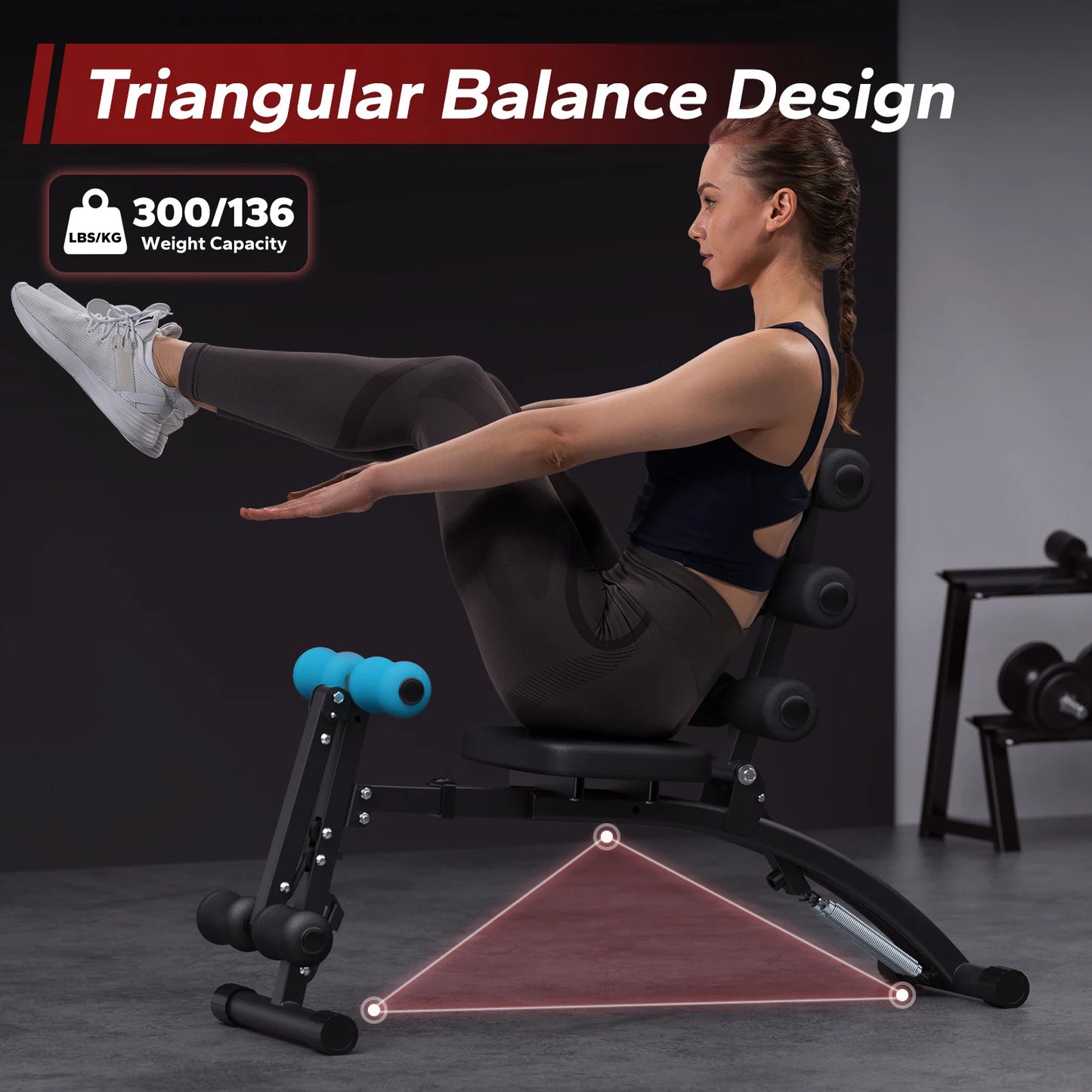 MERACH Abdominal Machine Multi Functional Adjustable Sit Up Bench
