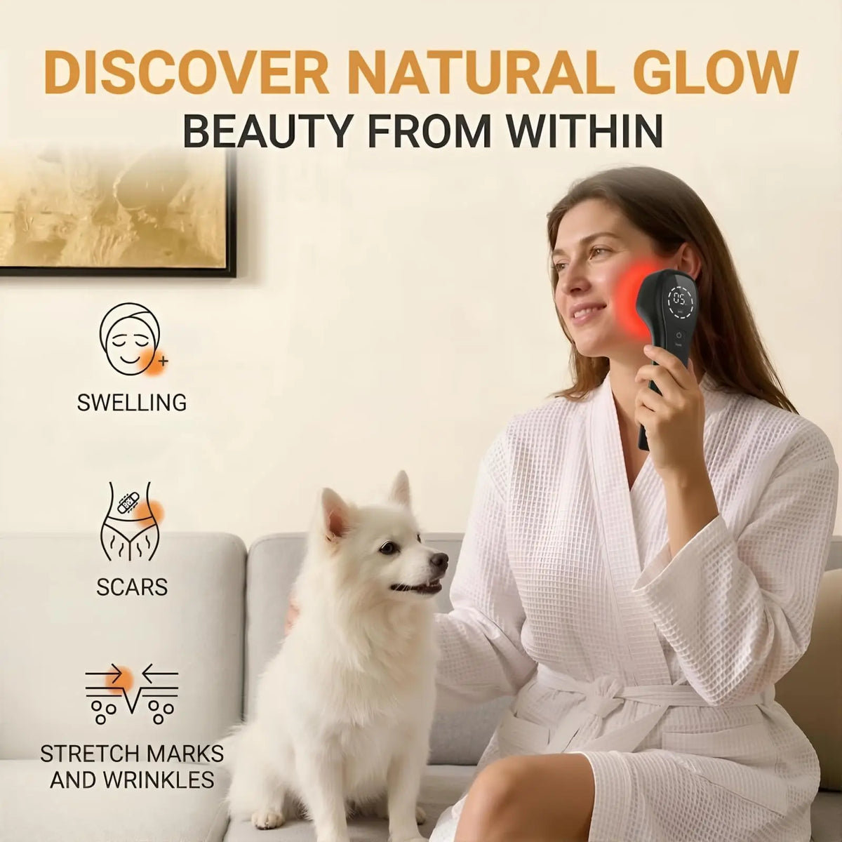 Jitesy Handheld Red Light Therapy Device For Skin And Pain