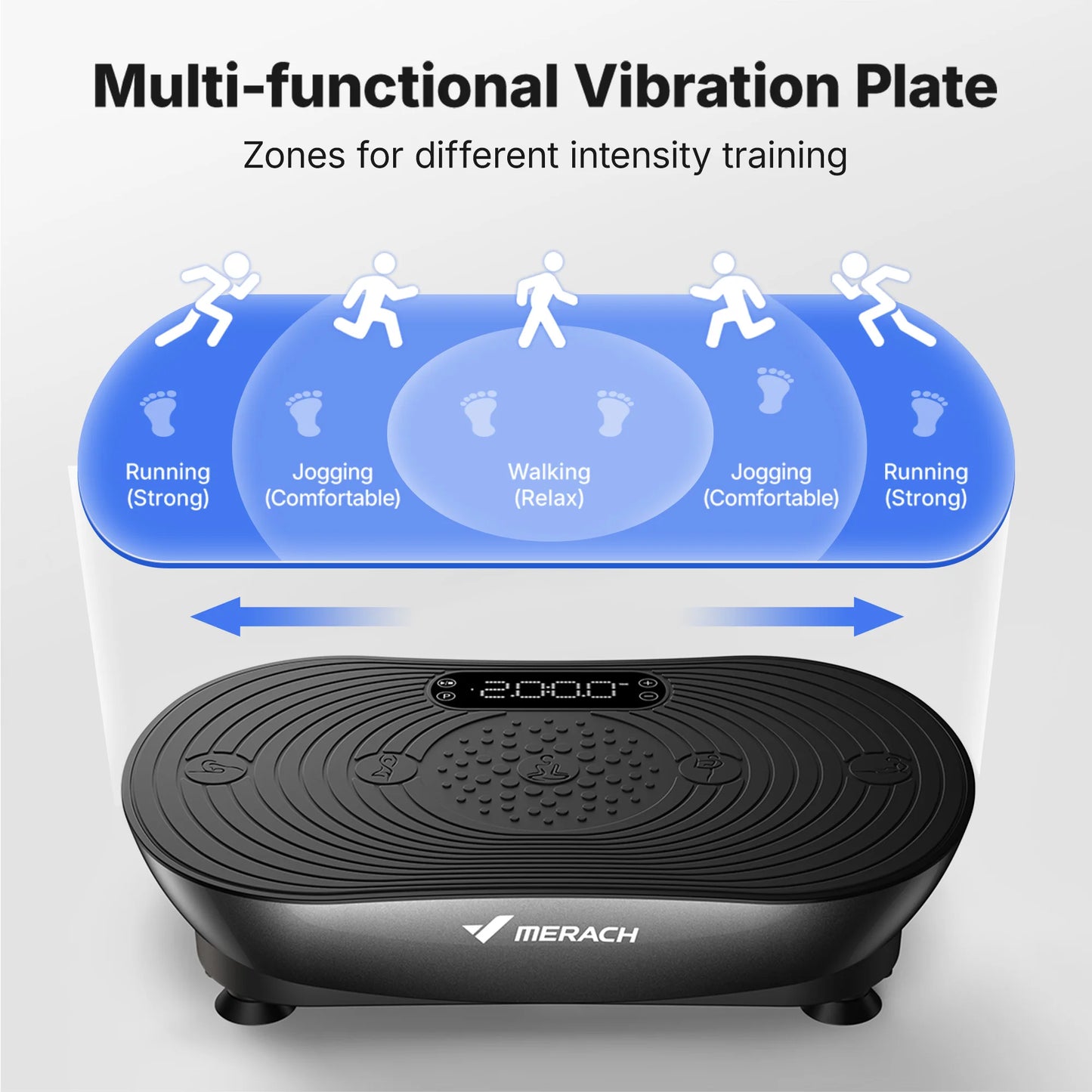 MERACH Vibration Plate V33 Pro With Bluetooth Speaker Touchscreen