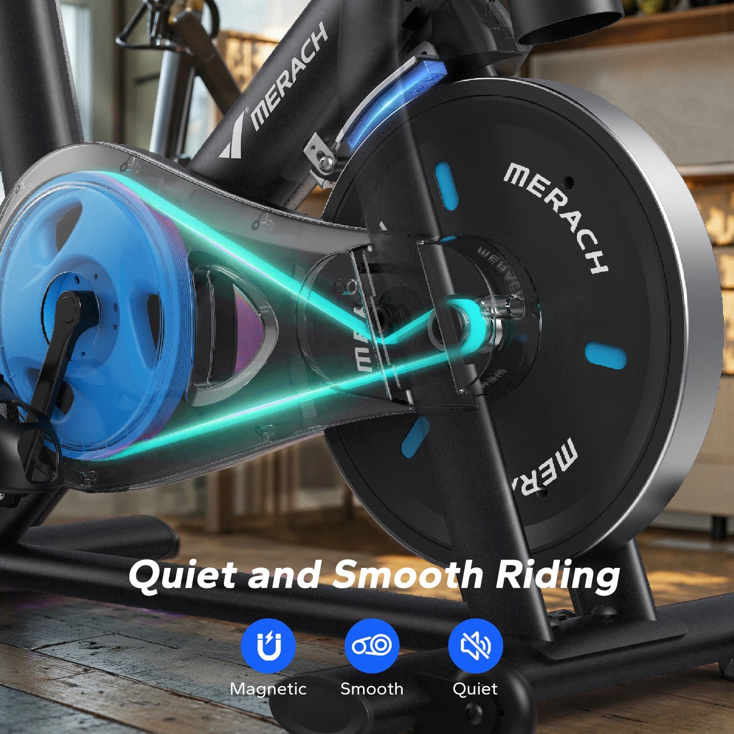 Merach Brake Pad Magnetic Stationary Bike With Exclusive App