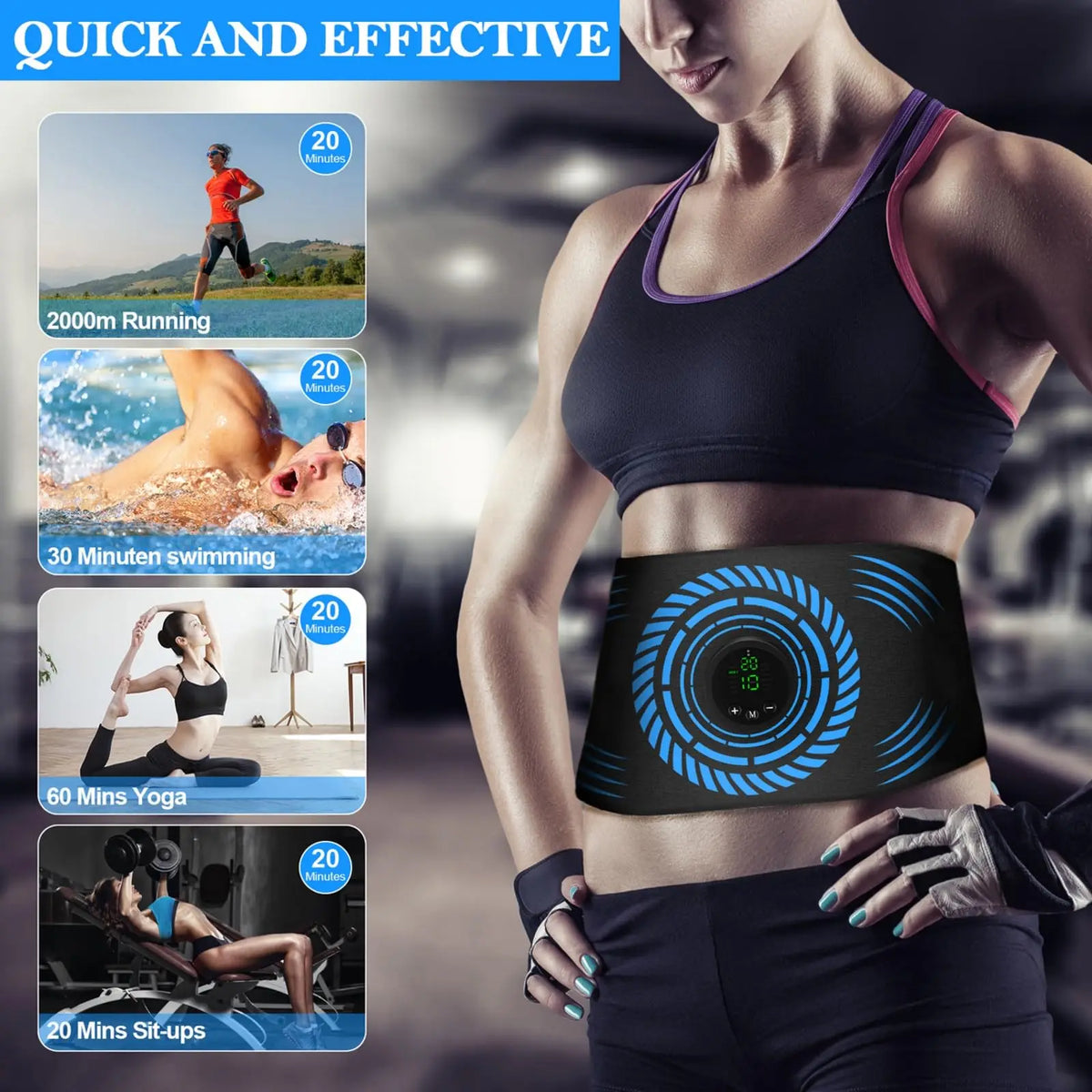 Jitesy Wireless EMS Abdominal Toning Belt Muscle Stimulator