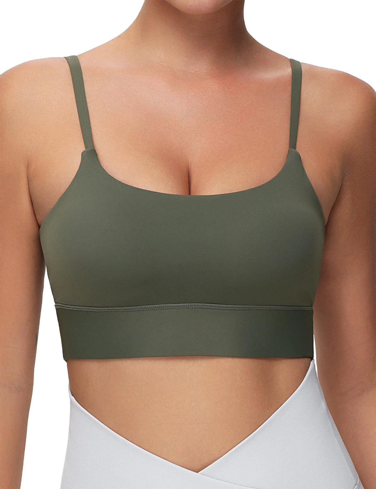 The Gym People Women's Adjustable Longline Wireless Sports Bra Yoga