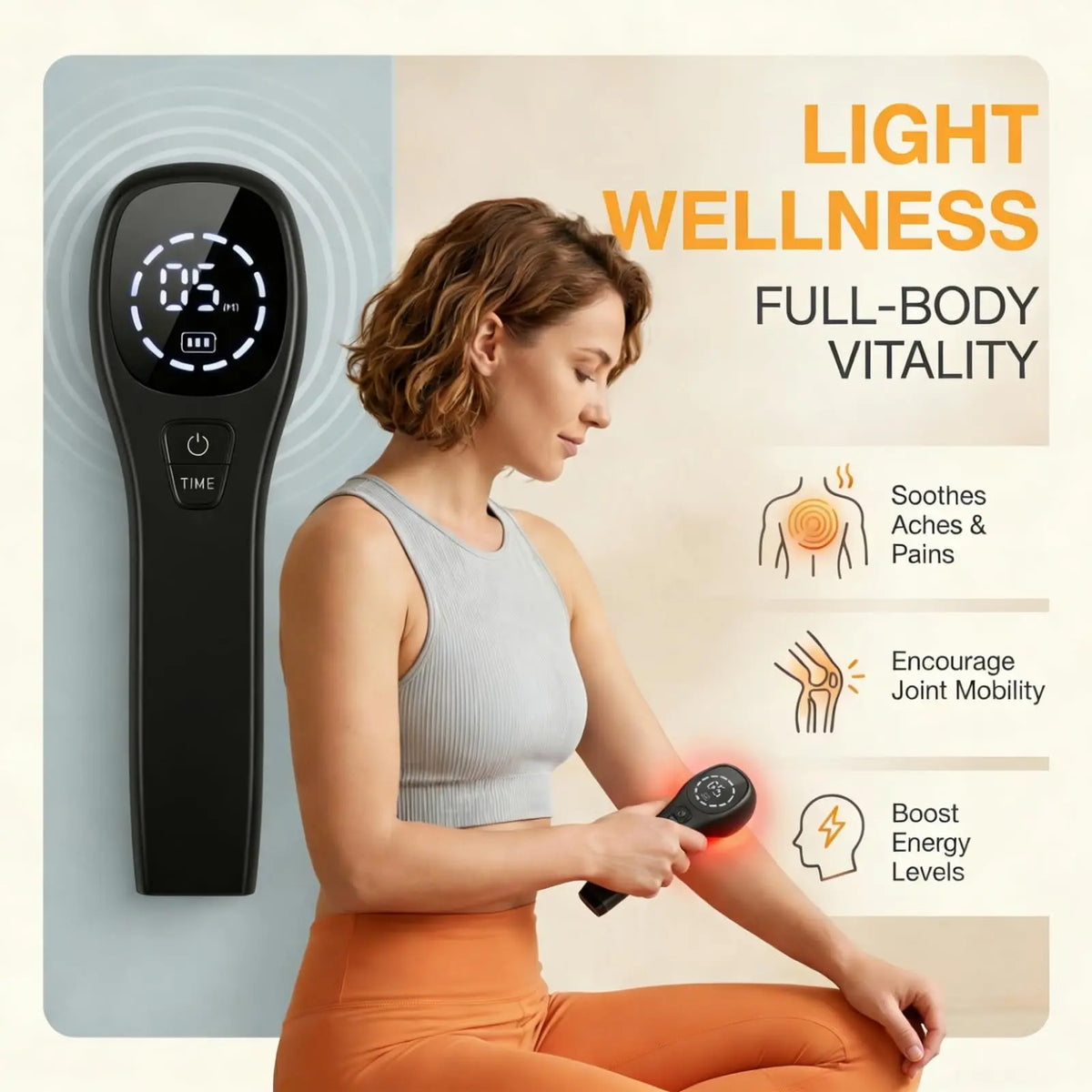 Jitesy Handheld Red Light Therapy Device For Skin And Pain