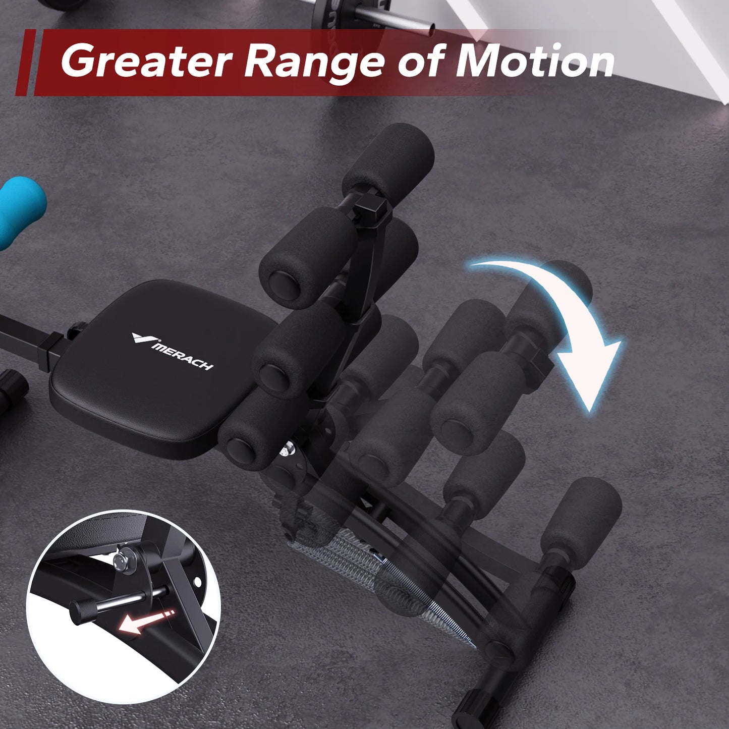 MERACH Abdominal Machine Multi Functional Adjustable Sit Up Bench