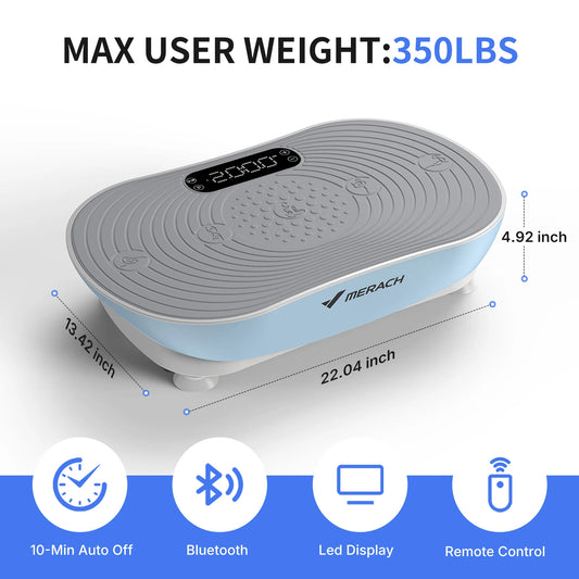 MERACH Vibration Plate V33 Pro With Bluetooth Speaker Touchscreen