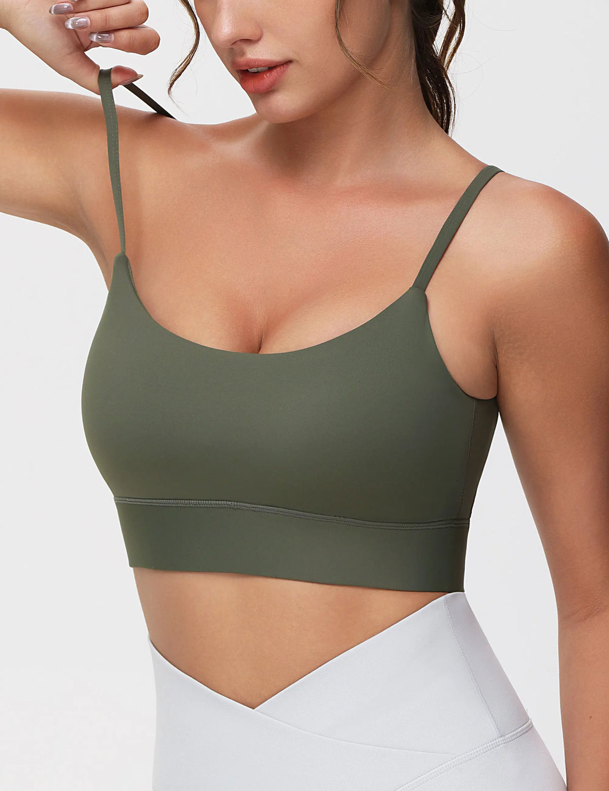 The Gym People Women's Adjustable Longline Wireless Sports Bra Yoga