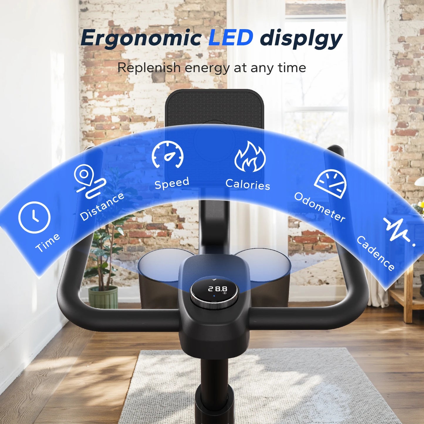 Merach Brake Pad Magnetic Stationary Bike With Exclusive App