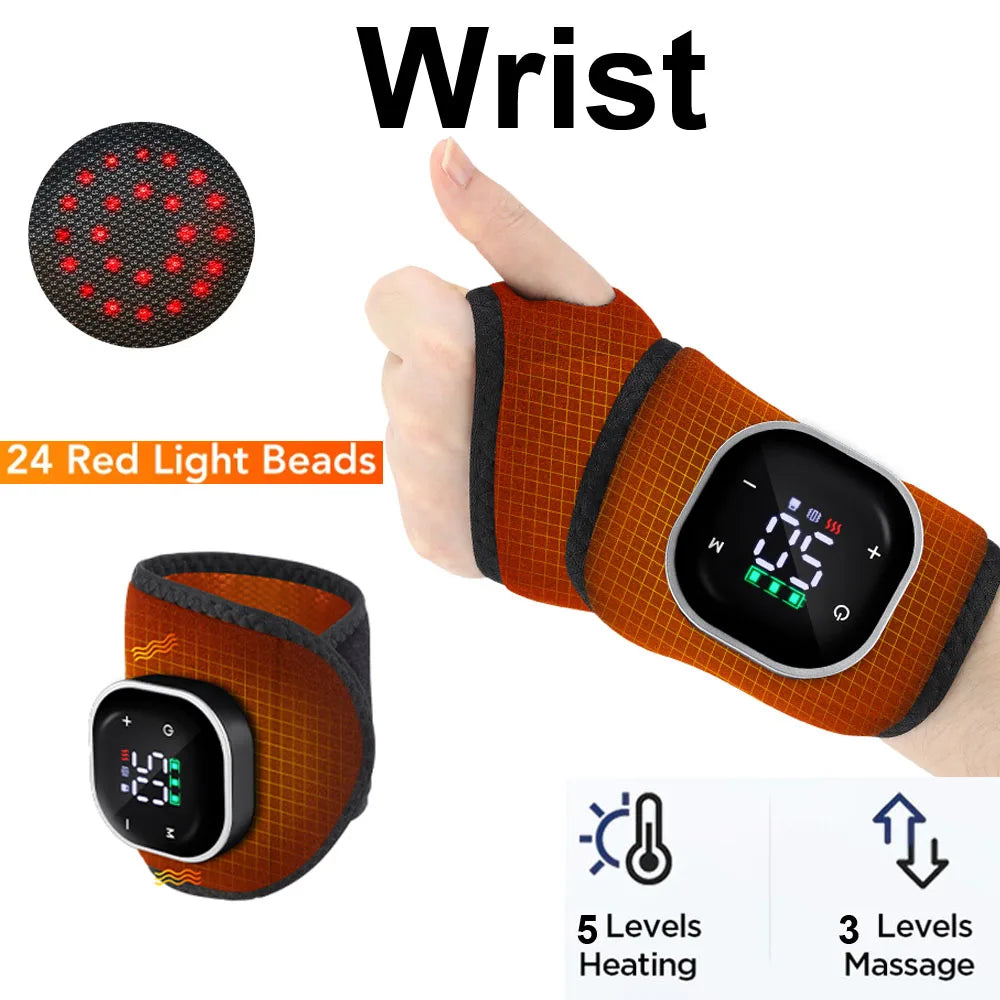 Local Stock Rechargeable Electric Heating Ankle Brace Massager Hot Compress And Vibration Massage for Foot Muscle Relaxation