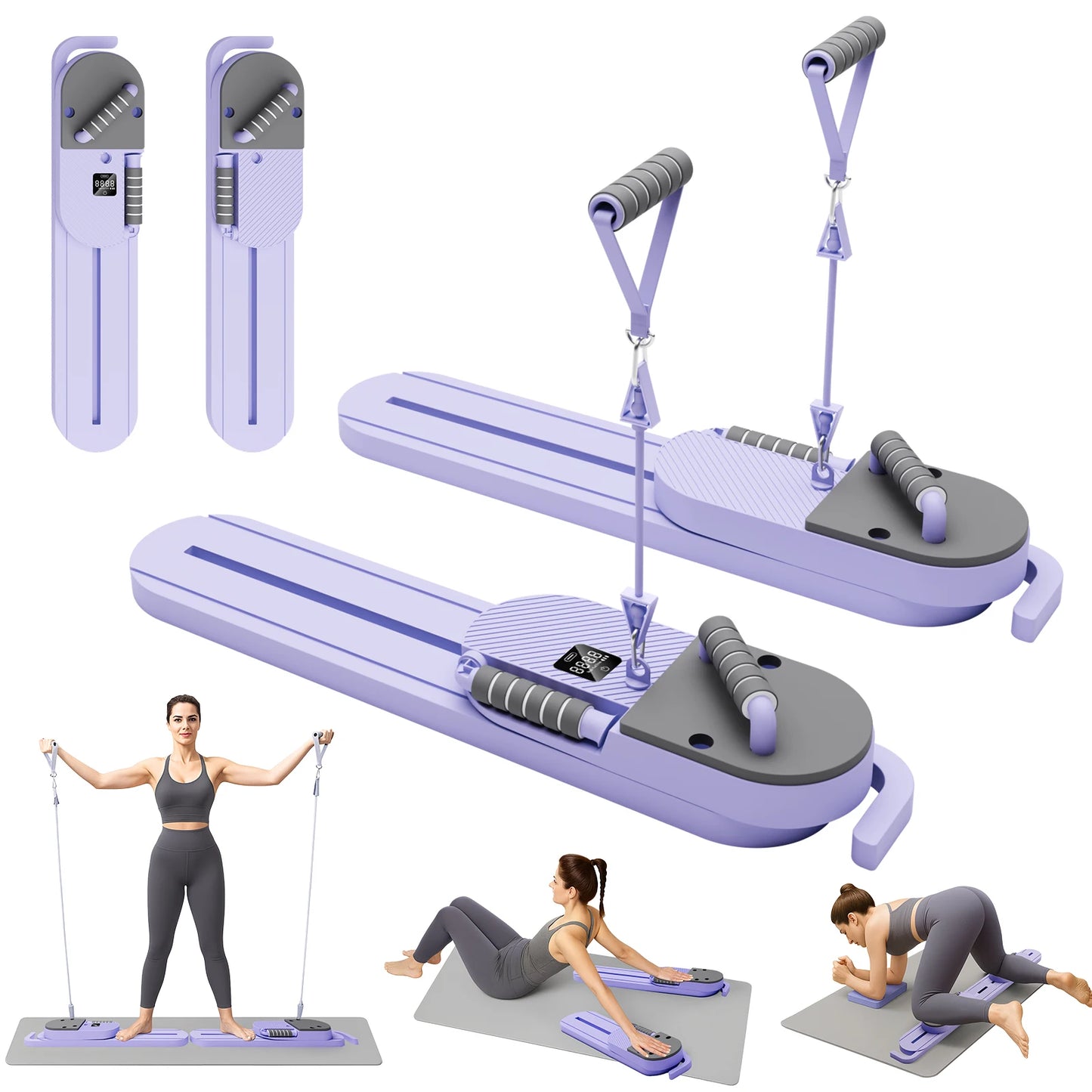 Pilates Reformer Board Portable Split Ab Board With LCD Display