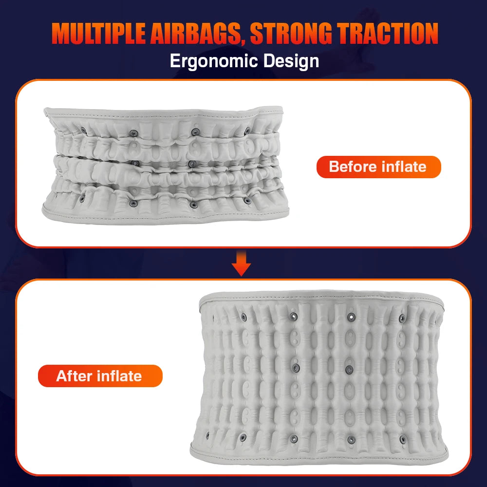 PASTSKY Rechargeable Heating Waist Massager With Inflatable Lumbar Traction