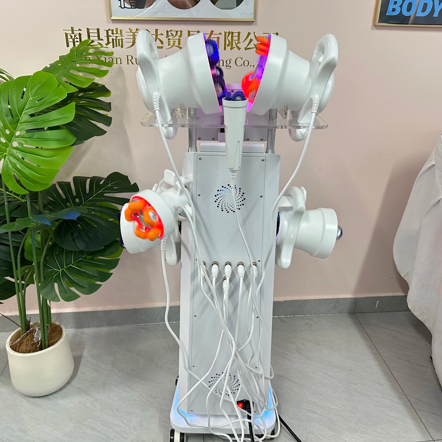 Myoslim 6 Handle 360 Rotating Body Massage Machine Dual Direction Roller Smart Control Ergonomic Design for Beauty Salon