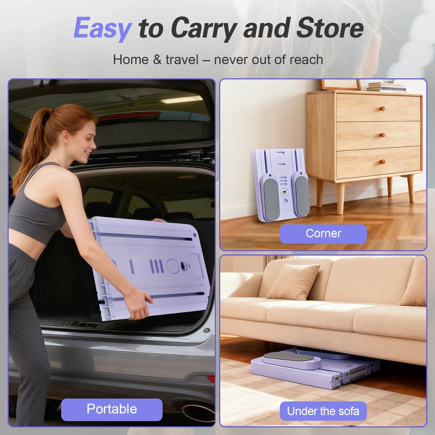 Foldable Pilates Bar Ab Board Core Trainer For Home Gym