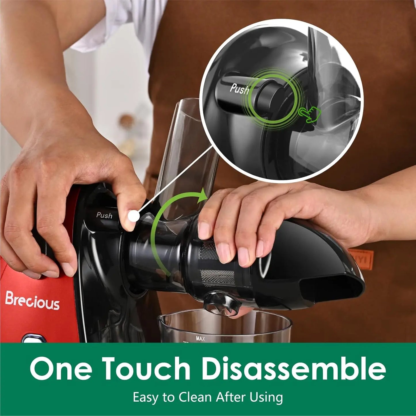 Slow Masticating Juicer With 2 Speed Modes And BPA Free