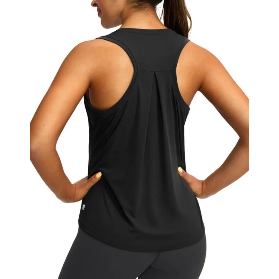 Women's Bamboo Fiber Racerback Workout Tank Top For Yoga