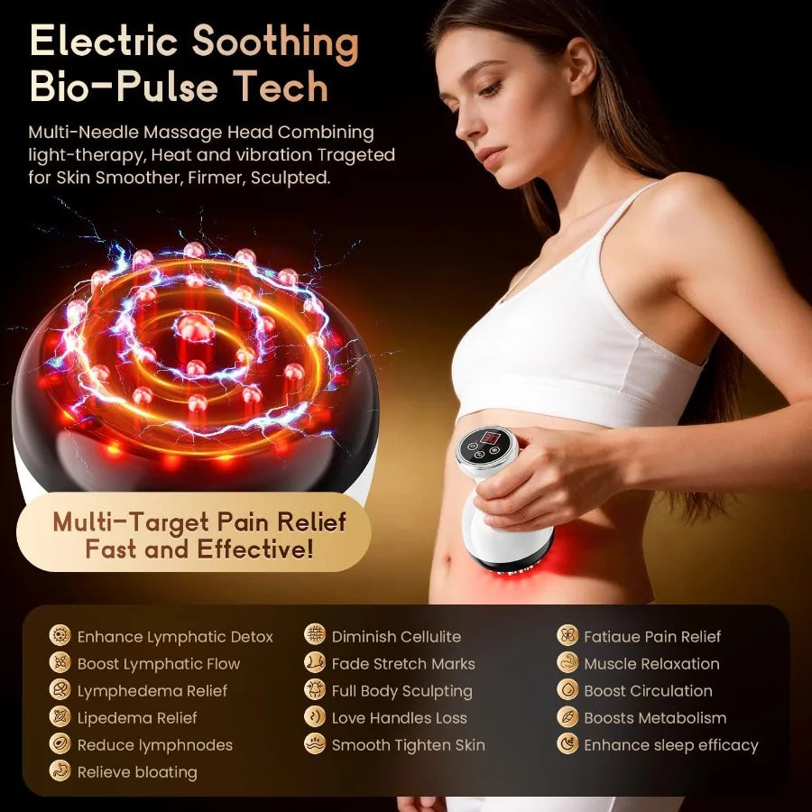 YAO HUI HUANG Lymphatic Drainage Massager Microcurrent Red Light