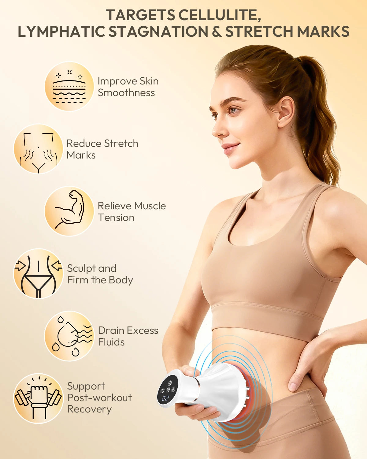 Lymphatic Drainage Massager And Anti Cellulite Body Sculpting Tool