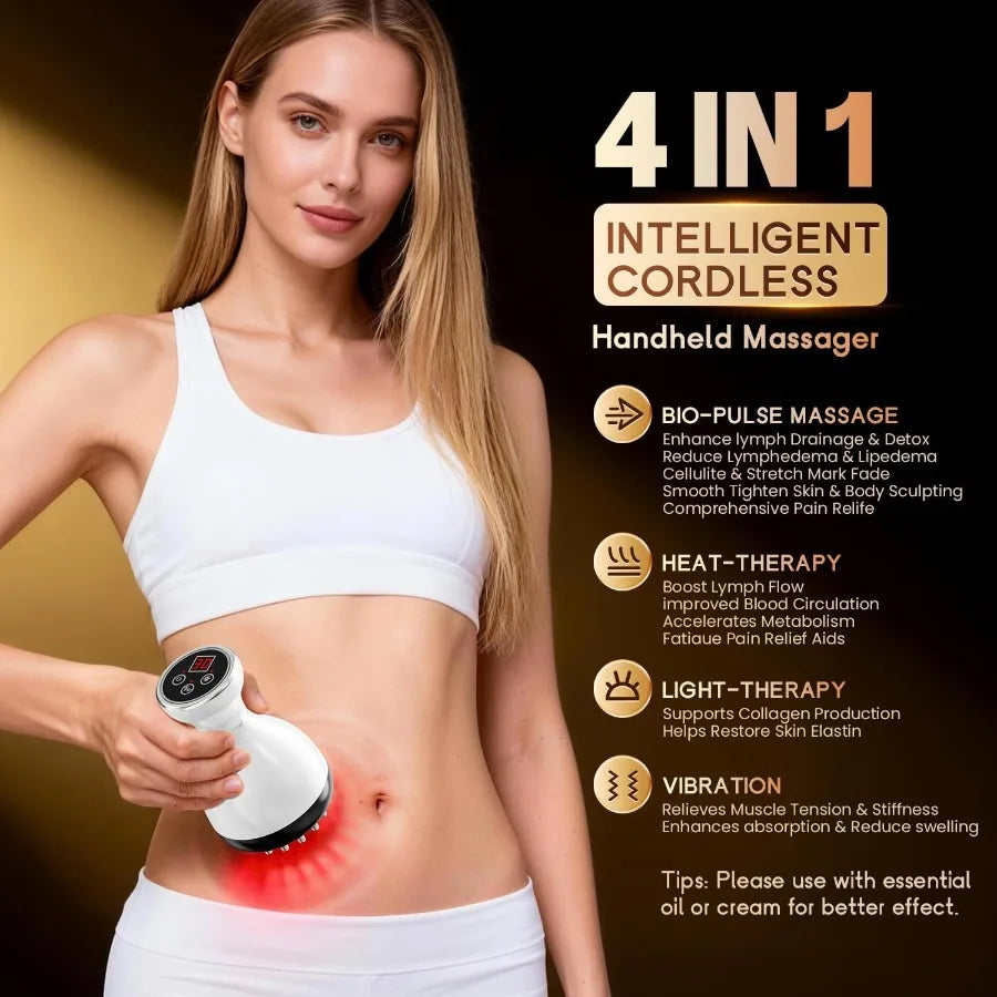 YAO HUI HUANG Lymphatic Drainage Massager Microcurrent Red Light