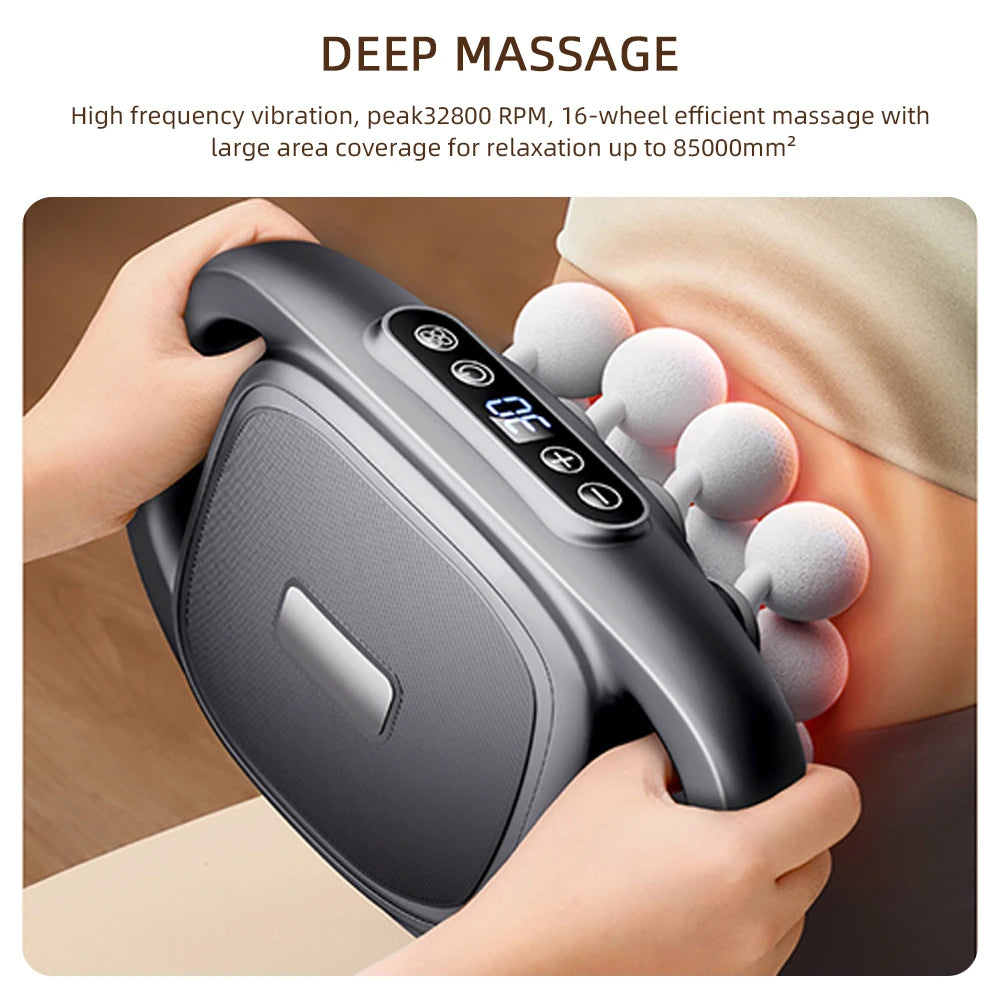 Foreverlily 16 Head Fascia Gun High Frequency Back Shoulder Massage