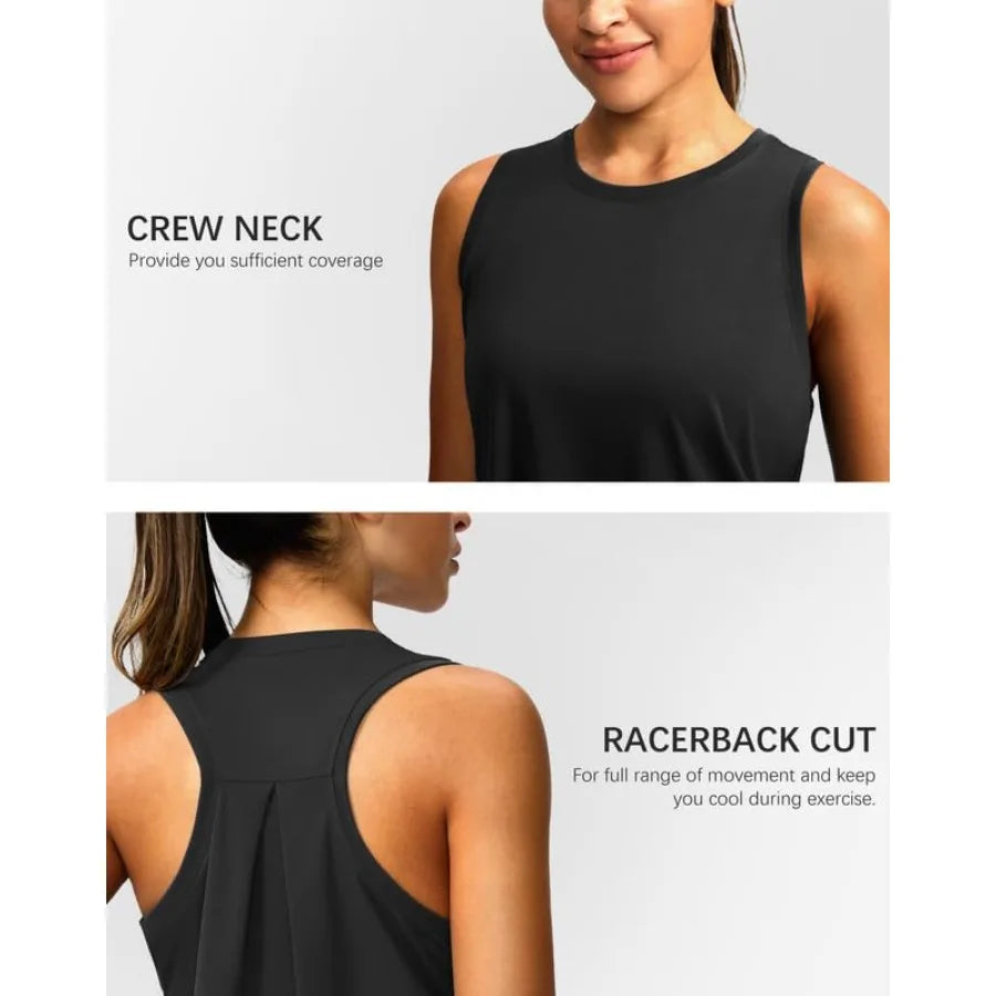 Women's Bamboo Fiber Racerback Workout Tank Top For Yoga