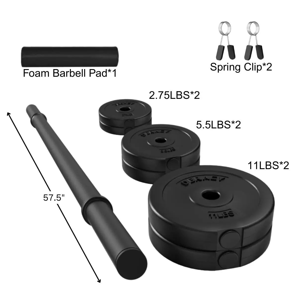 Relife Adjustable Barbell Set 45 Pounds For Strength Training