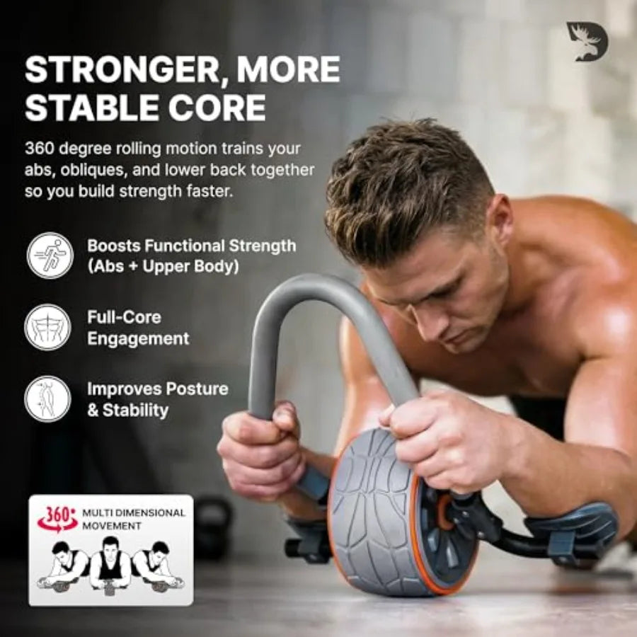 Ab Roller Wheel With Elbow Support And Knee Pads Exercise