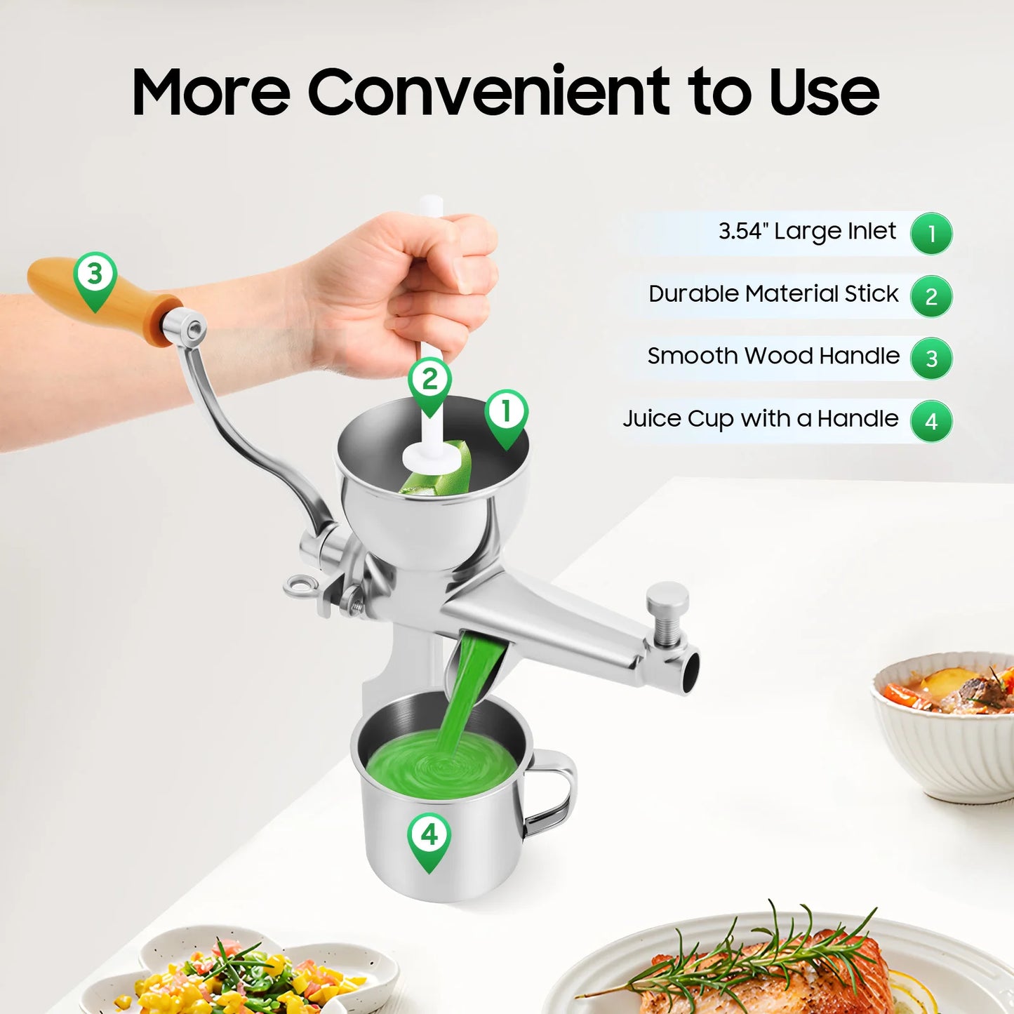 Bymaocar Manual Fruit And Vegetable Squeezer Press For Wheatgrass Juicing