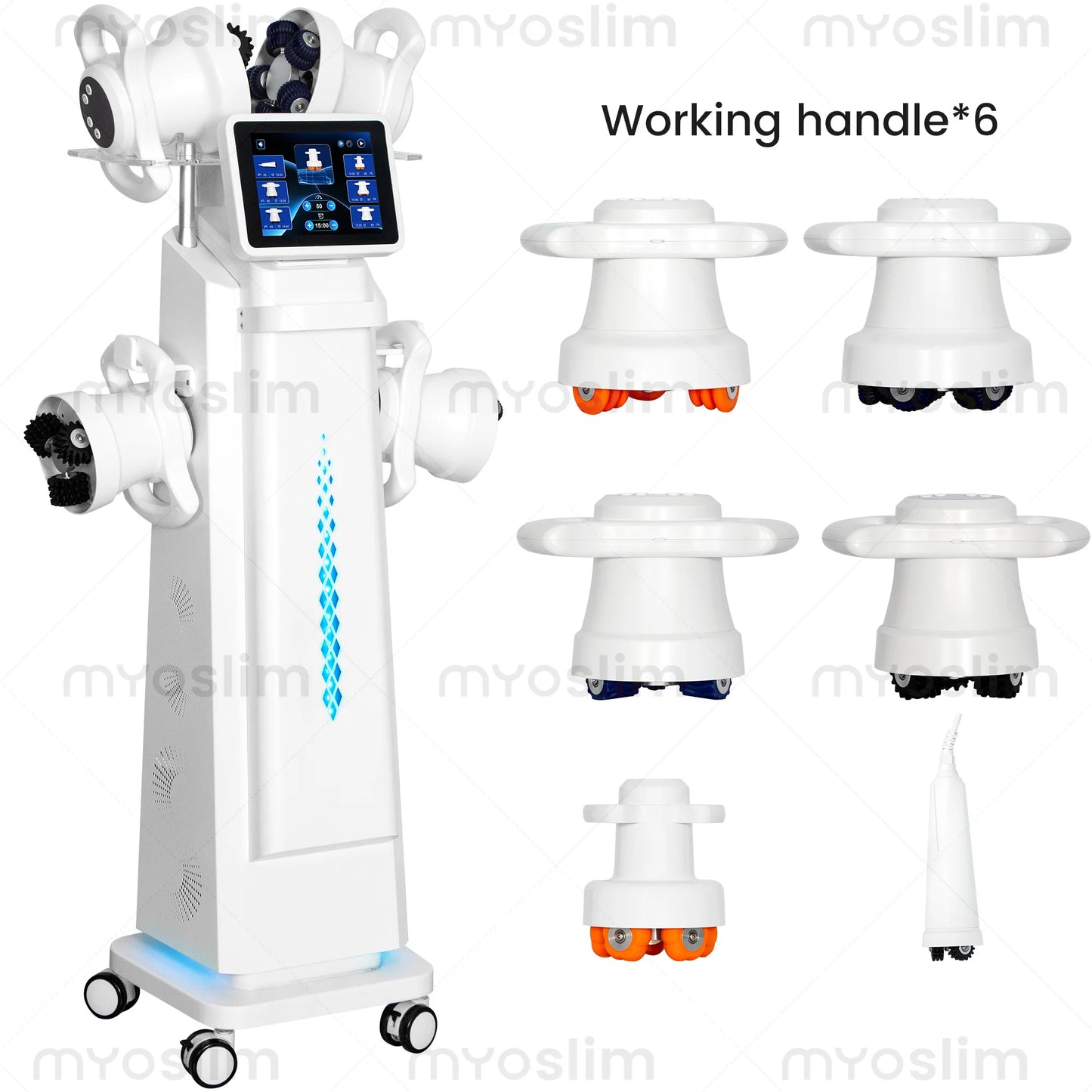 MYOSLIM Vertical 6-Handle Synchronous Roller 360 Rotation Device