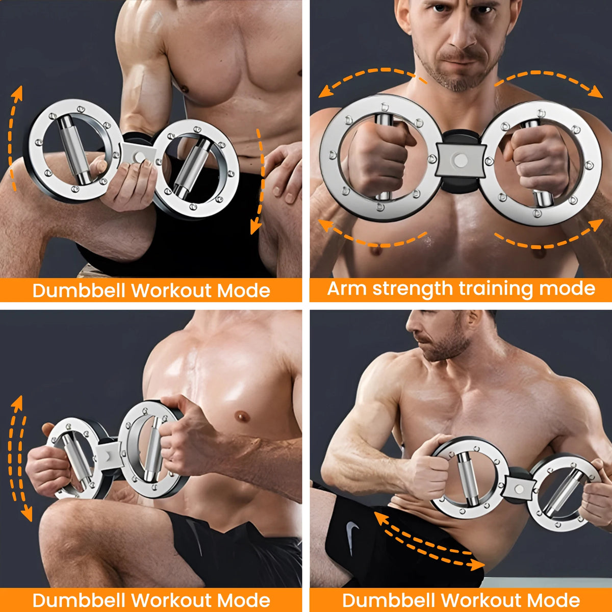 Rotator Forearm Exerciser With Adjustable Resistance For Grip Strength Training