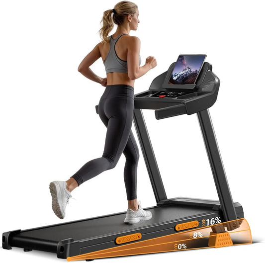 3-In-1 Foldable Treadmill With Incline Handle And 12 Programs