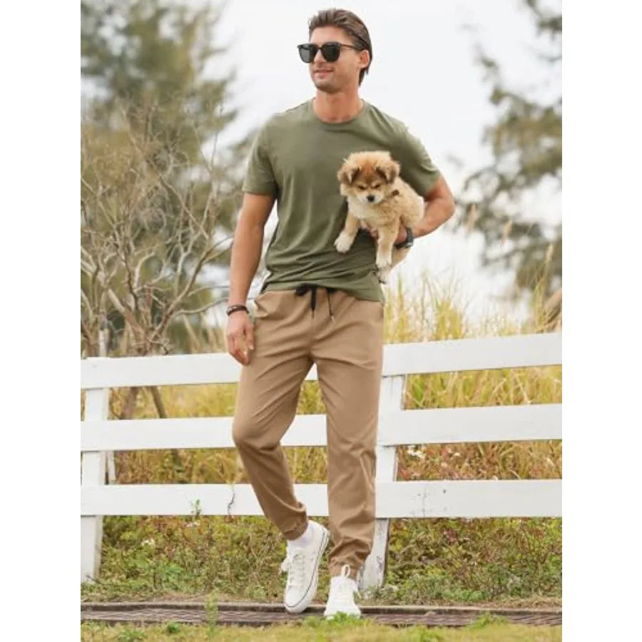 Women Polyester Cargo Joggers Drawstring Waist Twill Outdoor Pants