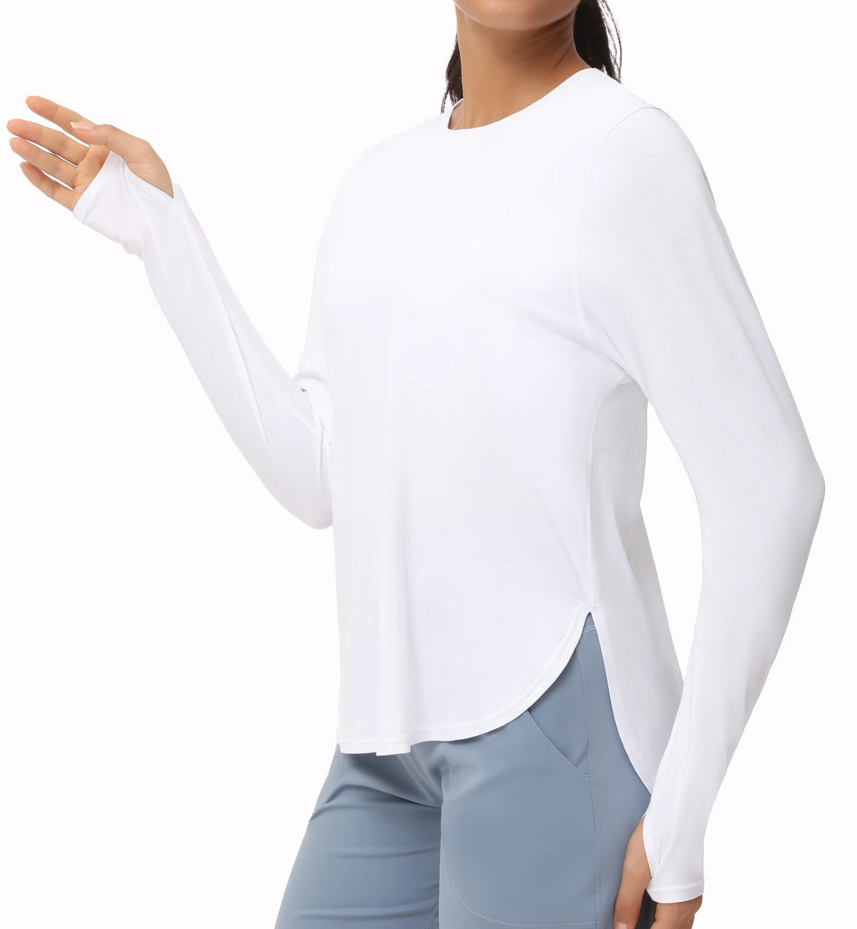The Gym People Women's Long Sleeve Thumb Hole Yoga Shirt