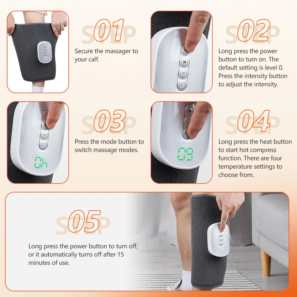 Agdoad Cordless Pneumatic Air Compression Leg Calf Massager