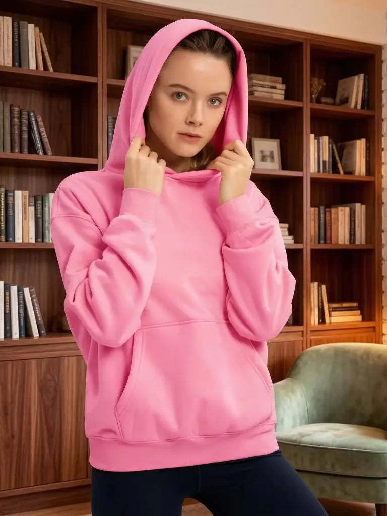The Gym People Women Oversized Fleece Hoodie Pullover Sweatshirt