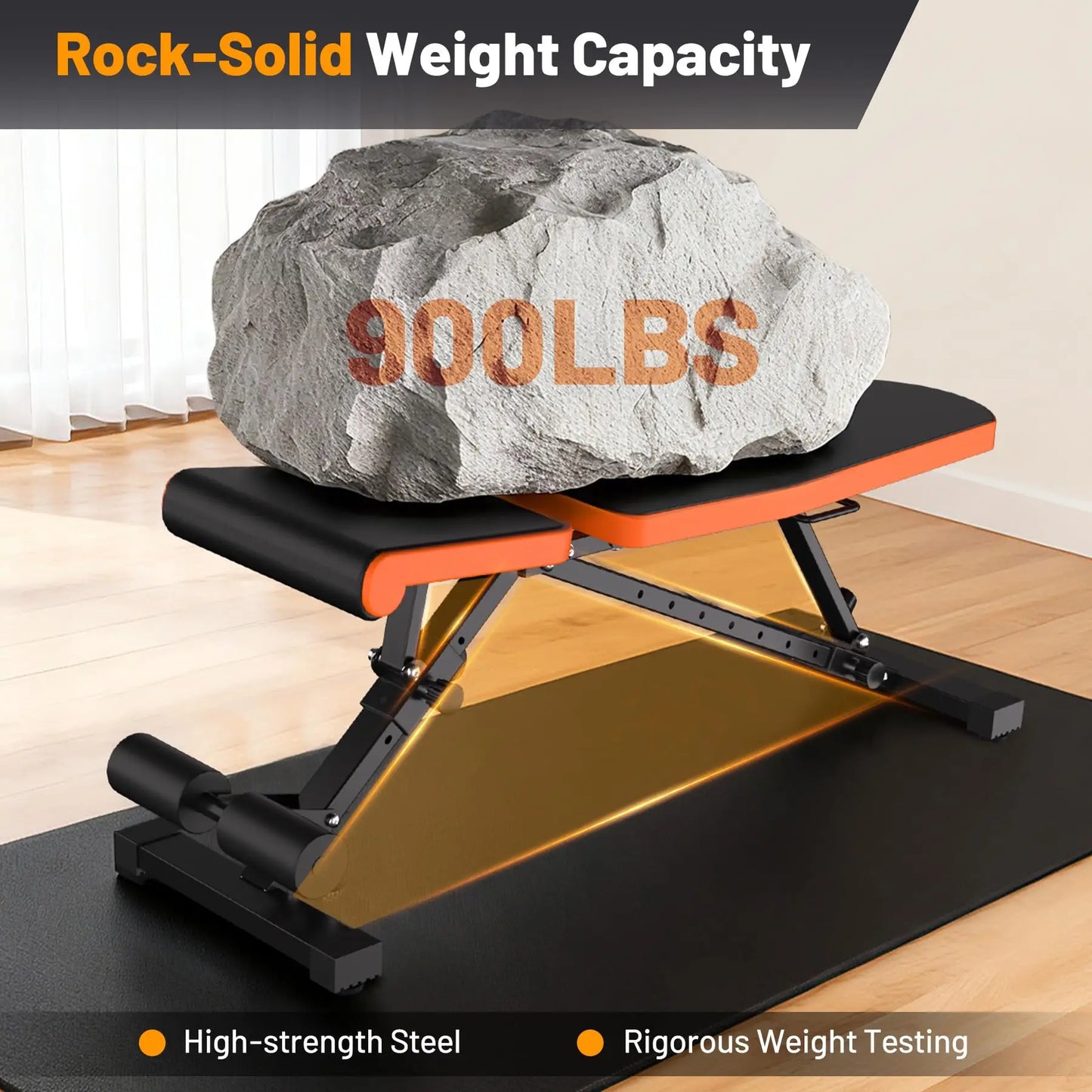 Heavy Duty 1000LB Adjustable FID Weight Bench For Home Gym